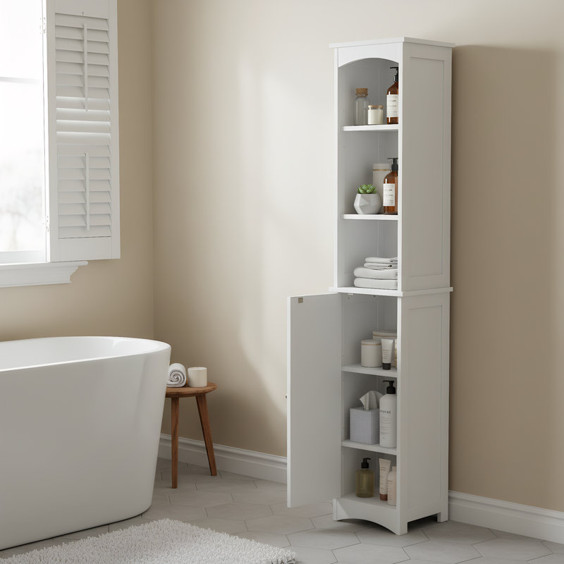 Armoire de rangement haute de 64,17 po avec tablettes réglables
