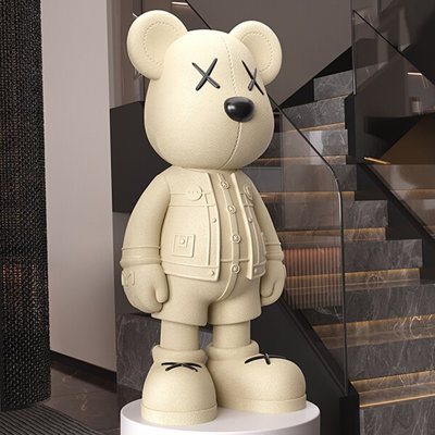 Resin bear decorative piggy bank statue