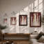 Burgundy Descent Minimalist - Framed Print-1509110616-1509110620