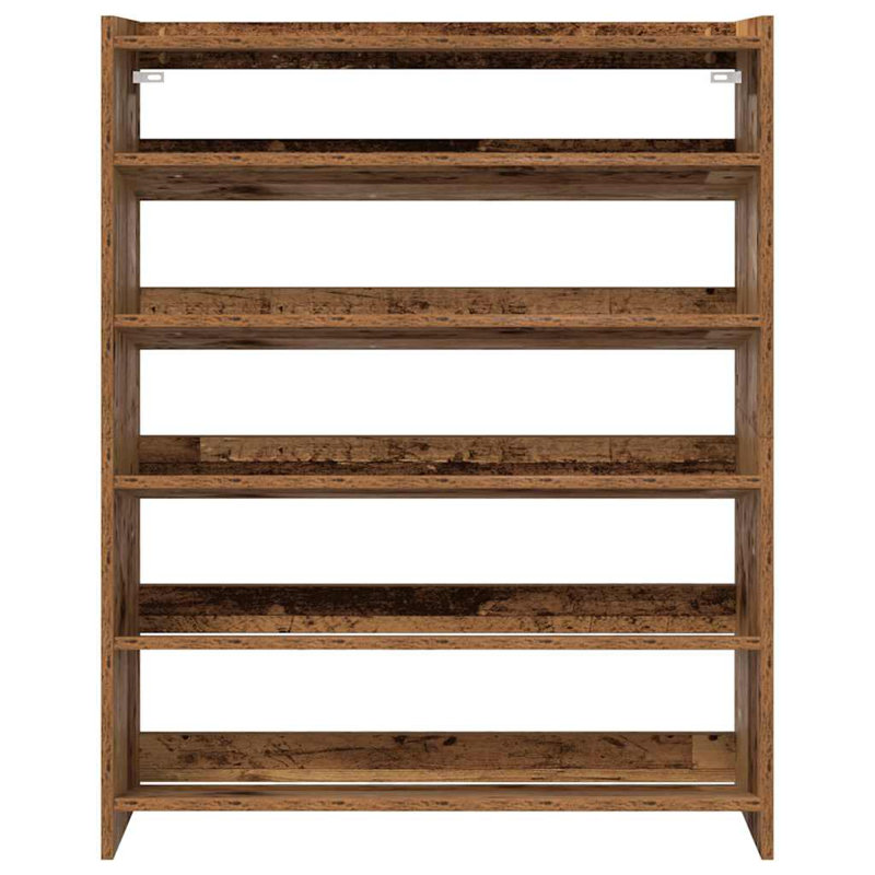 18 Pair Shoe Rack, Old Wood