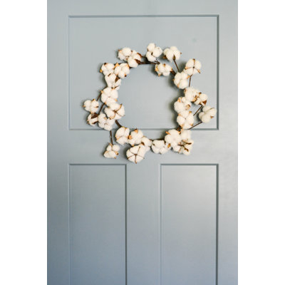 Couronne en faux coton boule 16 po
