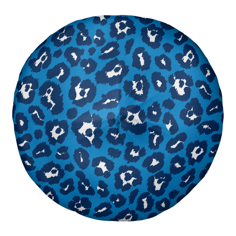 Animal Print Throw Pillow, Blue, 26" H x 26" W x 4" D