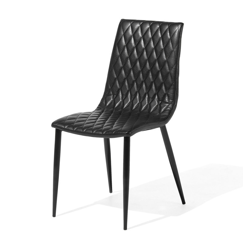 Riceboro 44cm H Upholstered Side Chair, Black