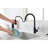 Modern Kitchen Sink Faucet With Pullout Spray In Matte Black, Stainless Steel, Creates A And Functional Setup Pull Out Spray, Black Ensures Smooth Convenient Water Flow Experience