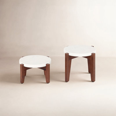 Durham 2 Piece Round Plant Stand Set