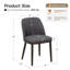 Chaise rembourrée moderne en tissu compact avec pieds en bois massif, dossier ergonomique incurvé, assemblage facile-1614973359