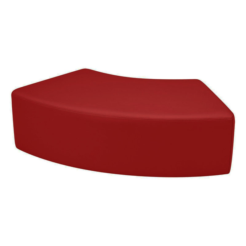 Pro Series Upholstered S Curve Ottoman 12" Height, Crimson