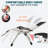 Padded Zero Gravity Chair, Sturdy Adjustable Reclining Patio Chairs with Headrest & Tray, White