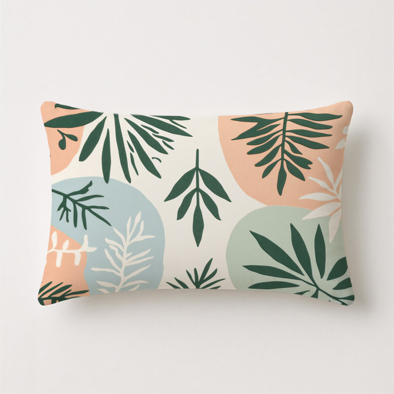 Verdant Path Indoor And Outdoor Throw Pillow, Rectangle 14"H x 20"W
