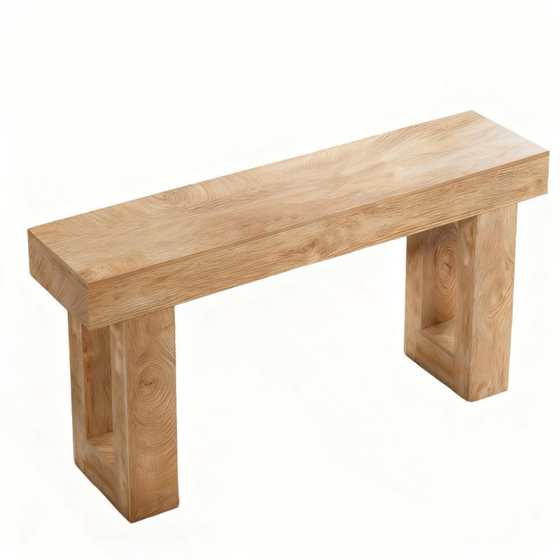 Rectangular Console Table, Sofa Side Table, Natural