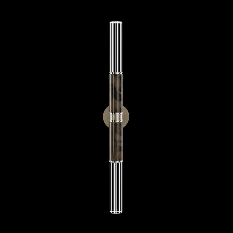 LED Wallchiere, Soft Gold Leaf/Nickel/Charcoal