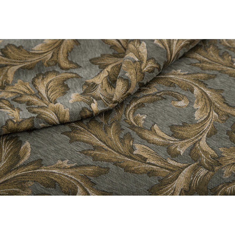 Aledra Floral Single Square Scatter Cushion with Filling, Gold