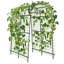 Arche de jardin en métal robuste de 2,13 m (7 pi), support pour concombres avec assemblage par boulons et piquets de sol