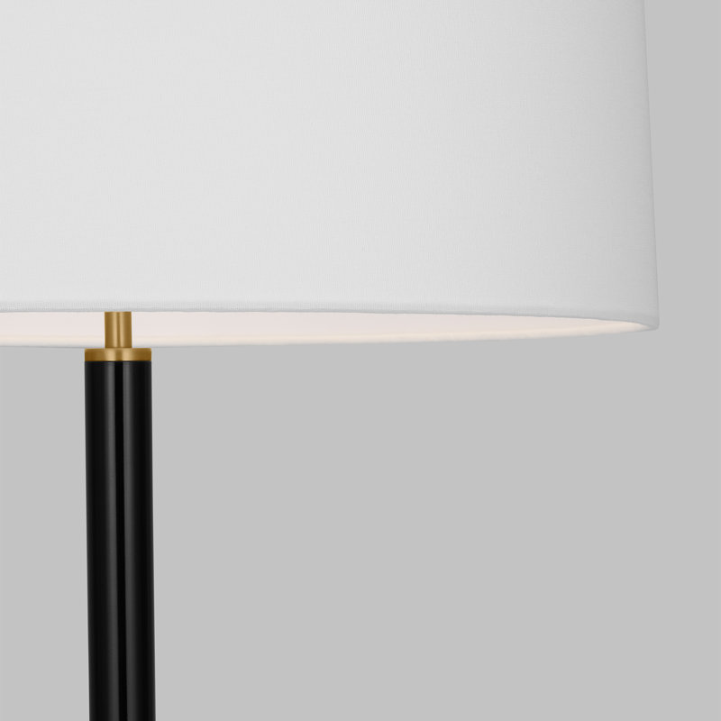 Lampe sur pied 62 po Emilia, Laiton bruni avec noir brillant