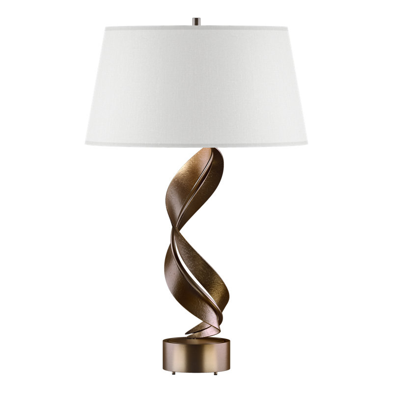Folio 25.1" Table Lamp, Natural Anna, Bronze