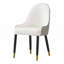 Chaises en similicuir avec pieds et dossier en métal, ensemble de 2-2131040085