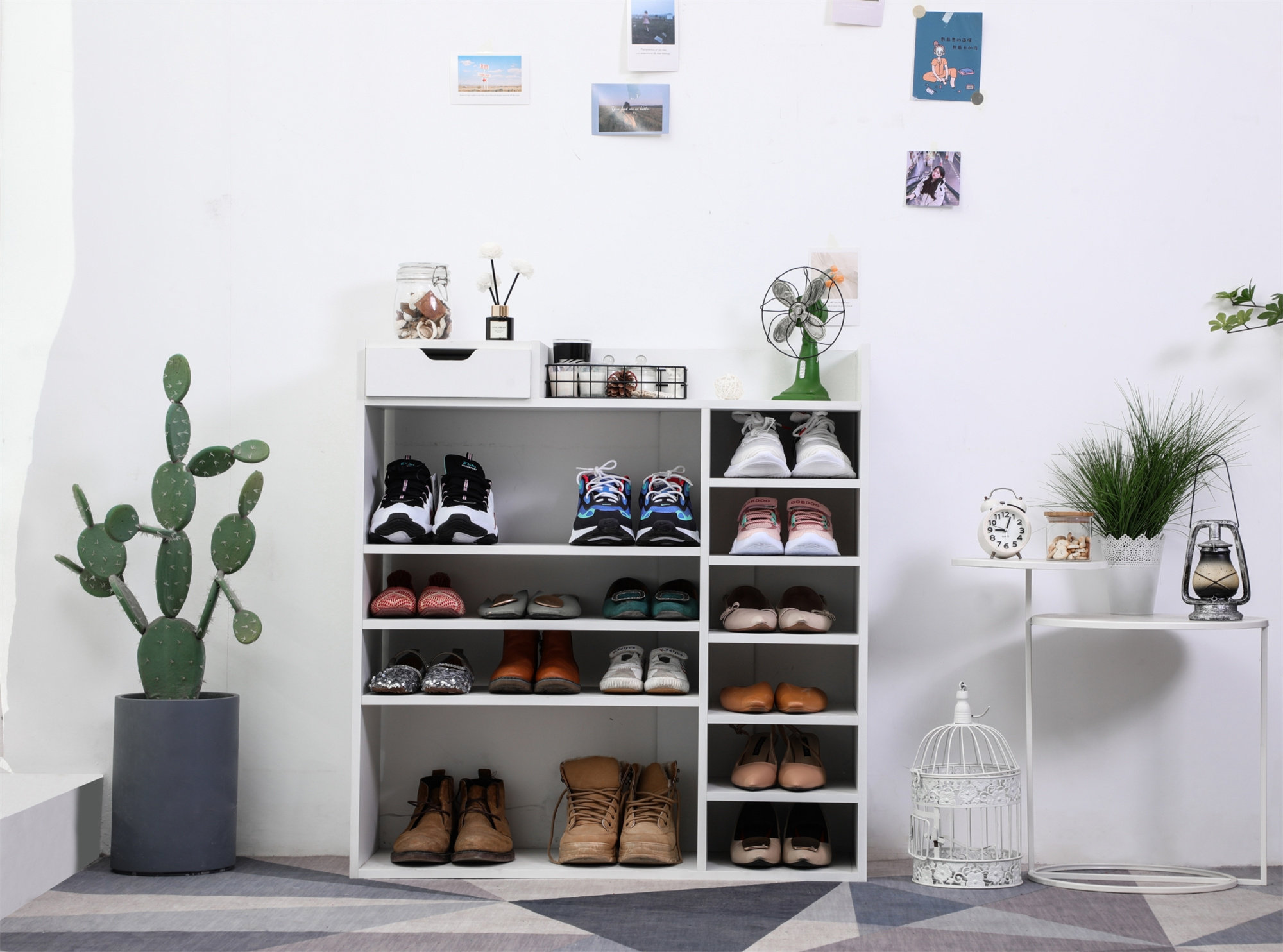 Common Corridor Shoe Rack Latitude Run® Modern Multi-layer Wooden Shoe Rack, Entrance Shoe Rack ...
