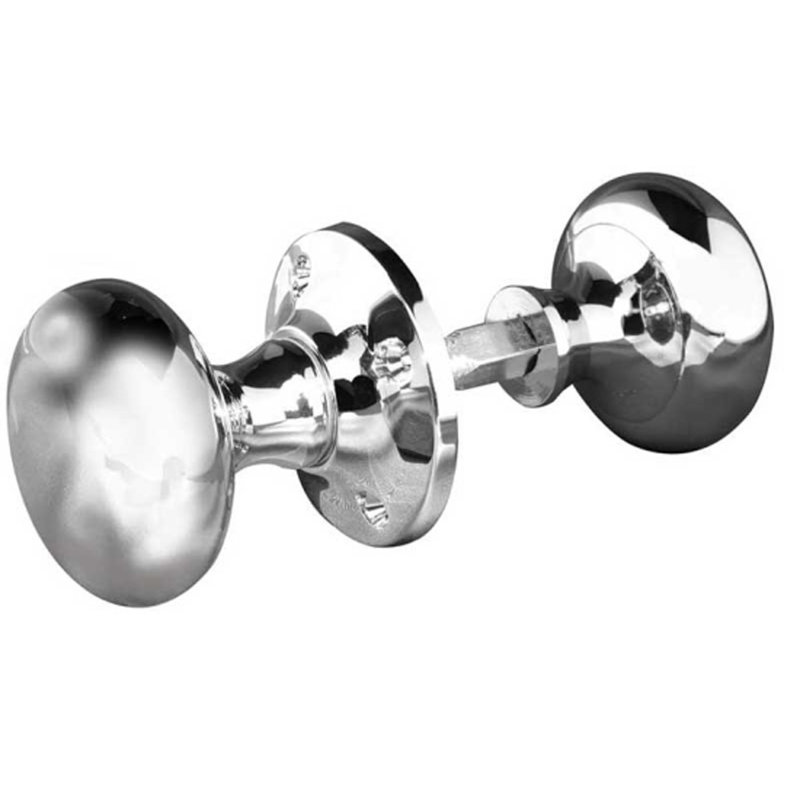 Passage Knobset, Polished Chrome
