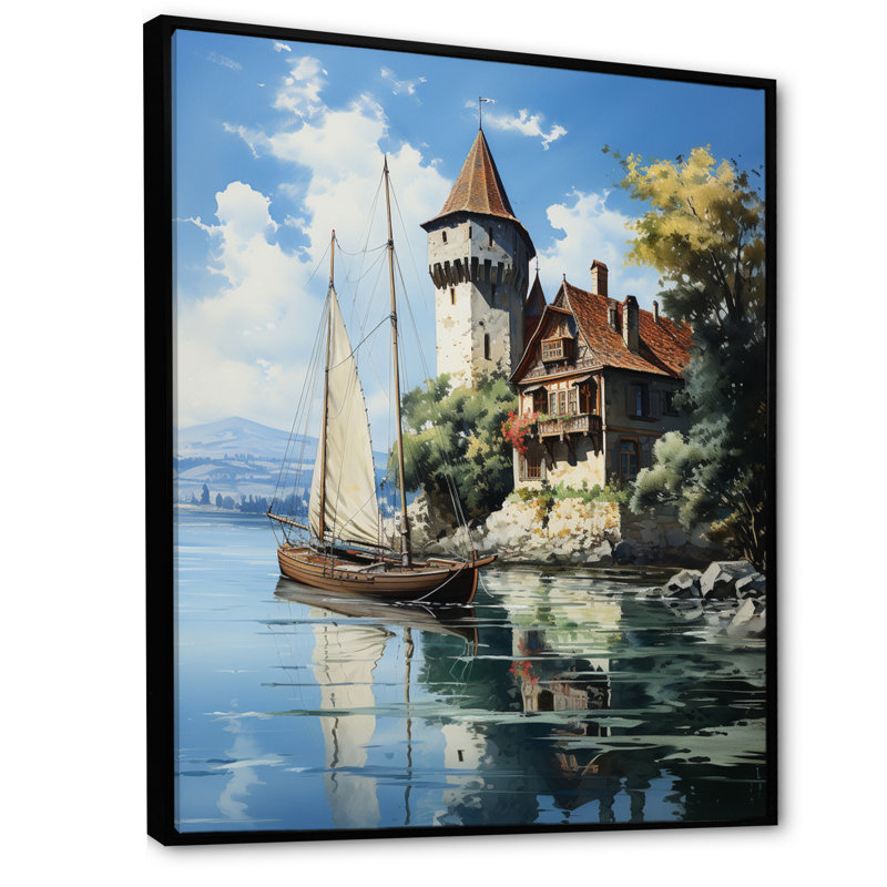 Lendra, Allemagne, lac de Constance, sérénade, Cadre flottant noir, H 32 po x l 24 po x P 1 po