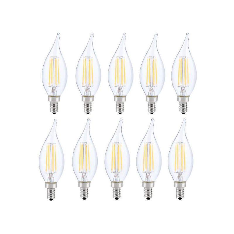 Ampoule à DEL de type E12 de 6 W (équivalent à 60 watts) à intensité variable, 5000 K