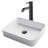 Ceramic Rectangular Vessel Bathroom Sink with Faucet-3955026
