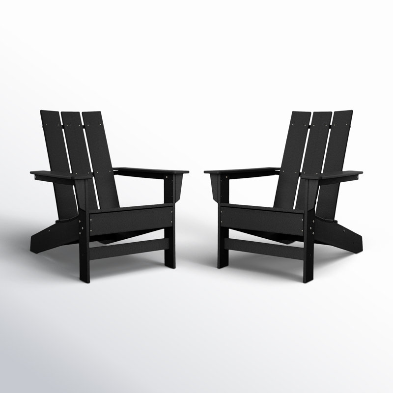 Ratcliff Plastic Adirondack Chairs (Set of 2), Light Gray