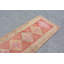 Tapis turcs, tapis de couloir 2,5 po x 12,7 pi, tapis rétro, tapis en laine rose, tapis de cuisine