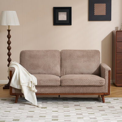 Causeuse en velours avec cadre 2 places Modern Farmhouse