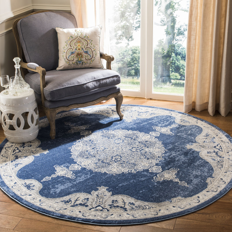 Uttoxeter Oriental Hand Woven Area Rug, Round 201 cm