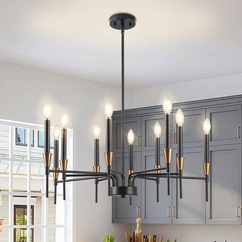 Lustre léger Tomio, H 70,86 po x l 26,77 po x P 26,77 po, 10