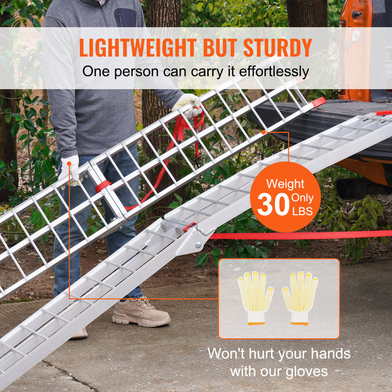 VEVOR Aluminum Foldable 89'' L Threshold Ramp