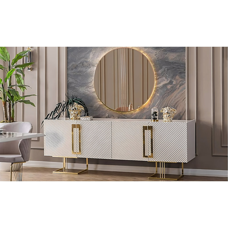 Ensemble de console et miroir Elvina