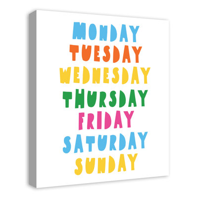 « days of the week », art sur toile Mahurin