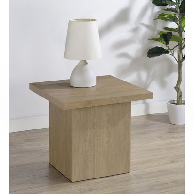 Table de bout carrée en bois d'ingénierie, latte