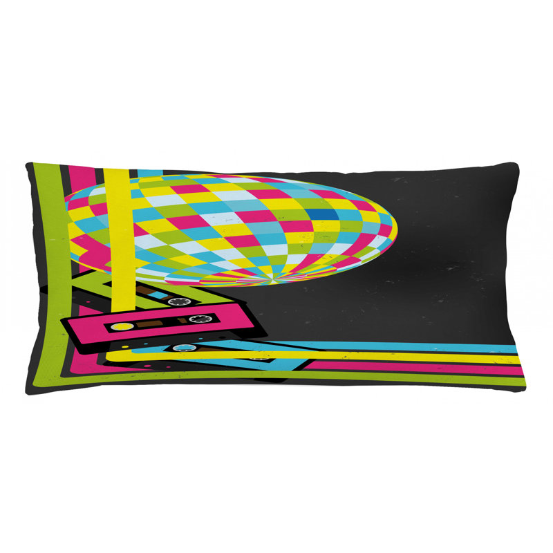 Housse de coussin lombaire intérieur/extérieur popstar party, 16 po x 36 po