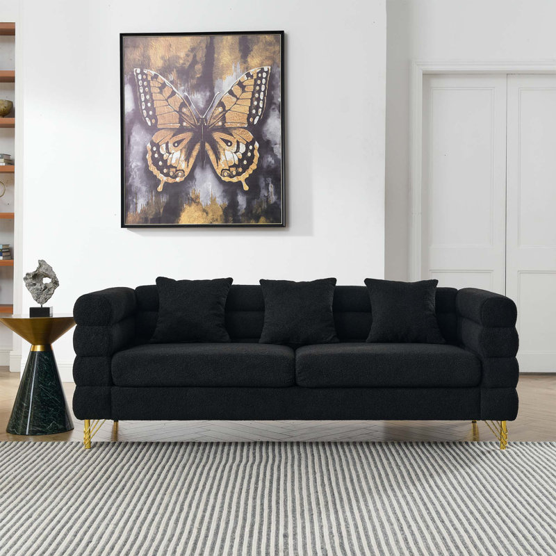 Canapé modulaire surdimensionné 3 places 81 "81", Noir