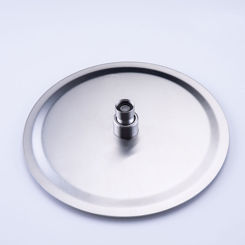 Pomme de douche ultra-mince à pluie fixe, Nickel brossé