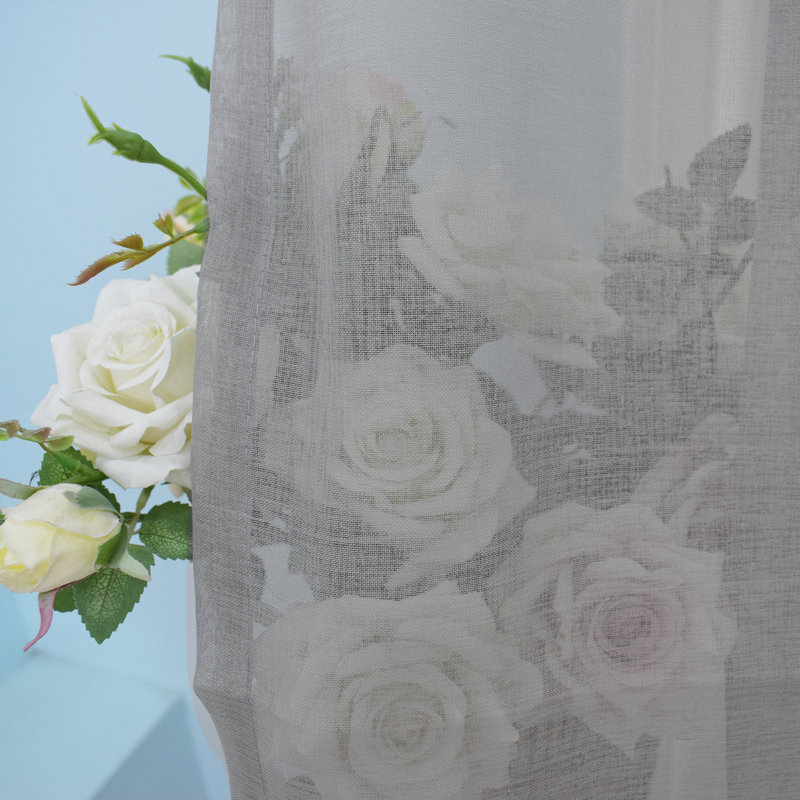 Jyrelle Outdoor Sheer Curtain Panel Pair, 52" W x 84" L, Light Gray