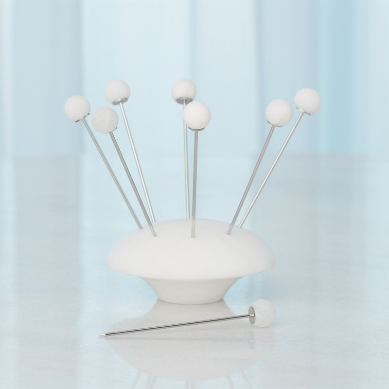 Alabaster Cocktail Pick w/Base-White