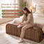 Banc de rangement rabattable Morden de 122 cm de large pour chambre à coucher-867793542