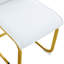  Chaises de salle à manger en polyuréthane avec pieds arqués en métal doré, ensemble de 8 chaises rembourrées à haute résilience pour salle à manger, blanc et or-274755995-274755993