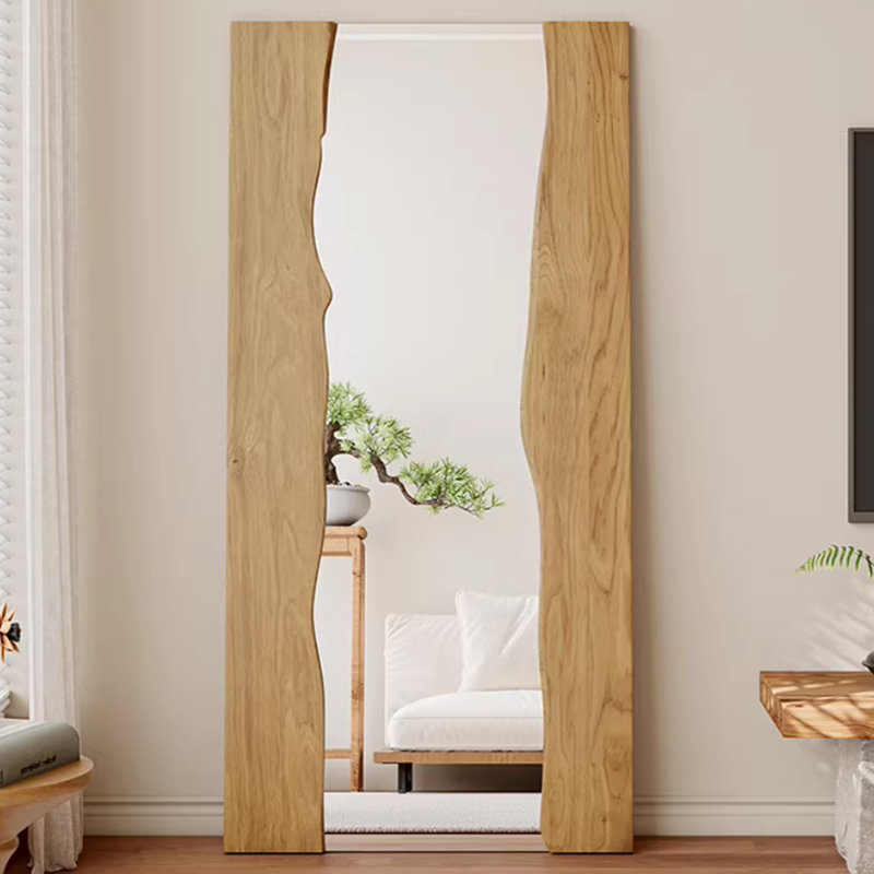 Miroirs rectangulaires en bois massif, 78,74 po x 31,5 po, Brun orangé