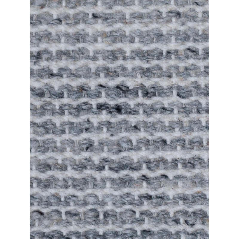 St. Barts Hand Loomed Wool Area Rug in Silver, Rectangle 5' x 8'