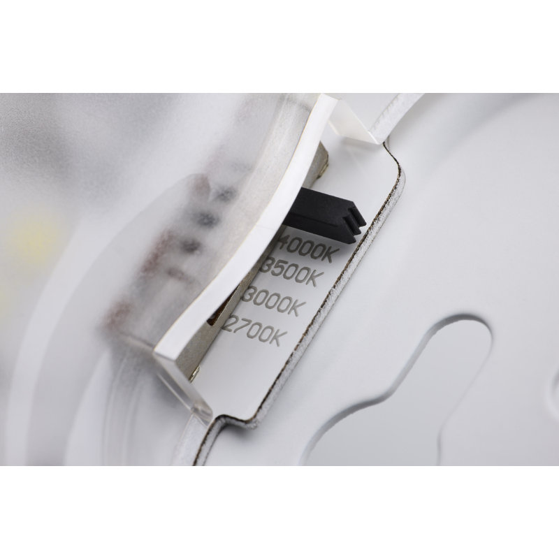 9.8 Watt 10 Inch LED Disk Light 27K/3K/35K/4K/5K CCT Selectable White Finish, 9.8 W