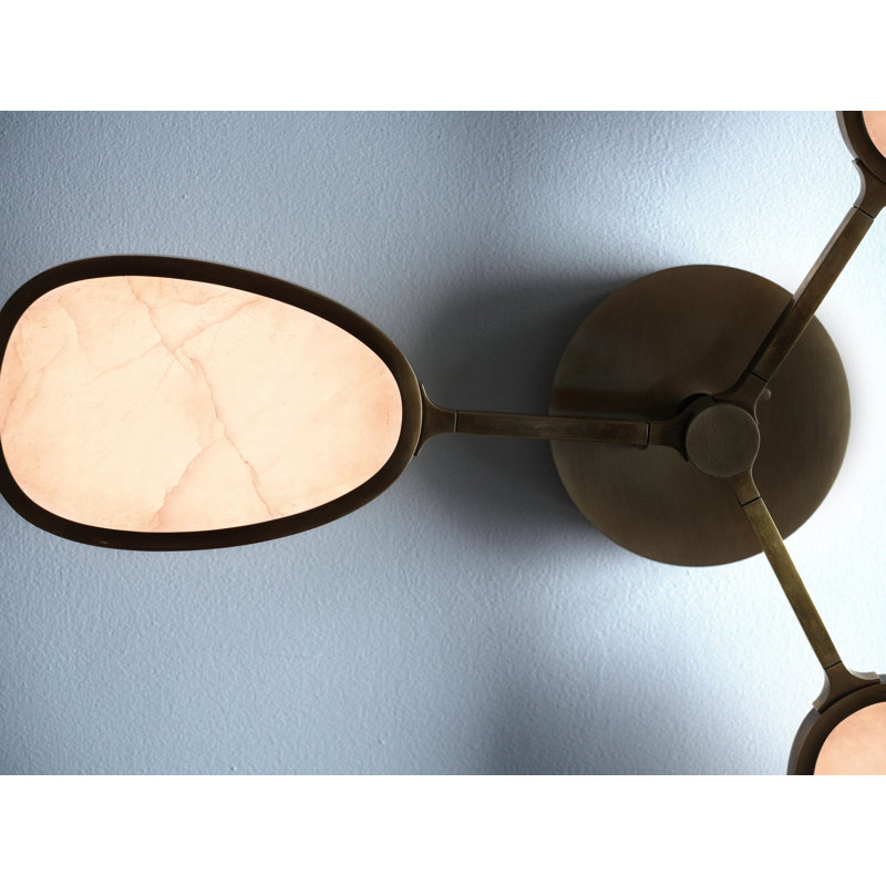 Patras 3 Light Semi Flush, Vintage Brass