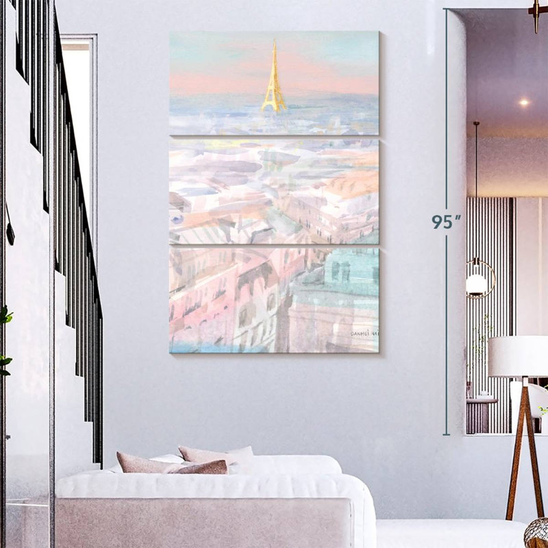 Nicci Pastel Paris VI, 74" H x 48" W