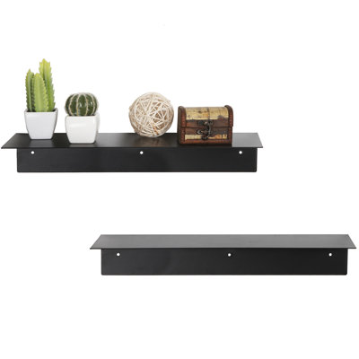 Ondrea 2 Piece Metal Floating Shelf