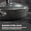 Tower T900117 Precision 28cm Non-Stick Forged Aluminium Multi-Pan with Black Diamond Coating, Stay Cool Handle, Black