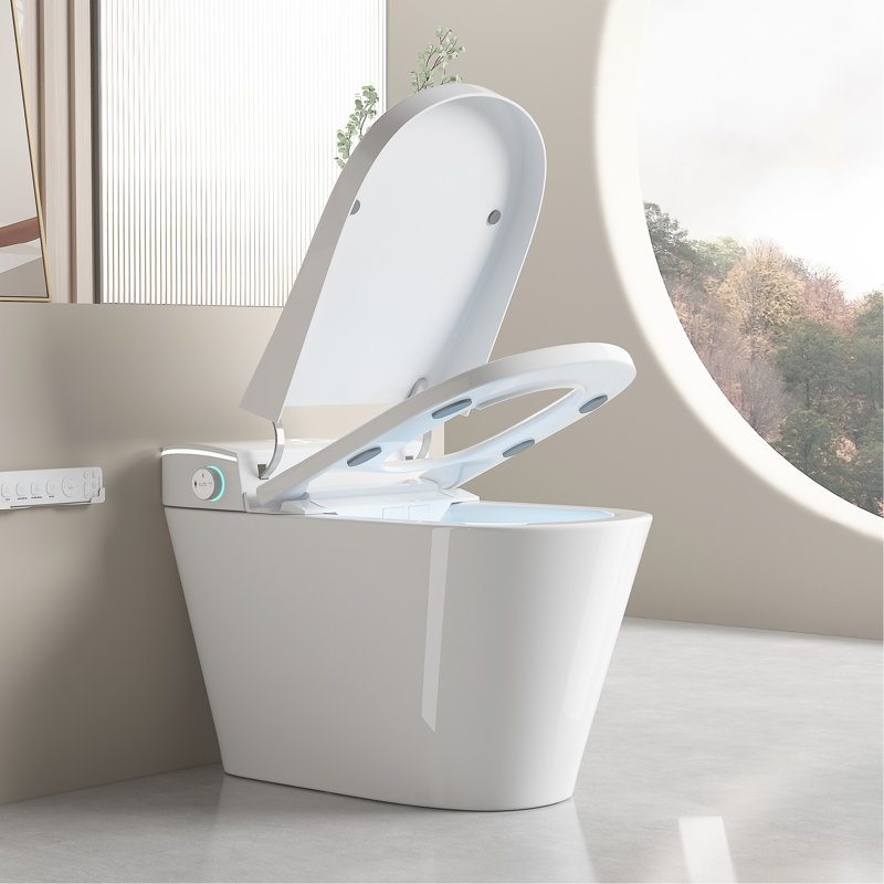 Unique Smart Toile,  One Piece Toilet With Bidet Built In,Intelligent Toilet Auto Open/Close Seat. Bidet Toilet With Dryer And Warm Water.WHITE