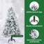 Artificial Hinged Christmas Tree Snow Flocked White-733912051